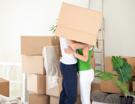 Packing boxes and moving supplies prepared for a Roehampton relocation