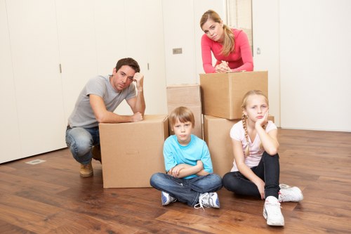 Trained moving staff handling items carefully