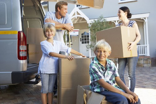 Fragile items packed securely for a move in Roehampton