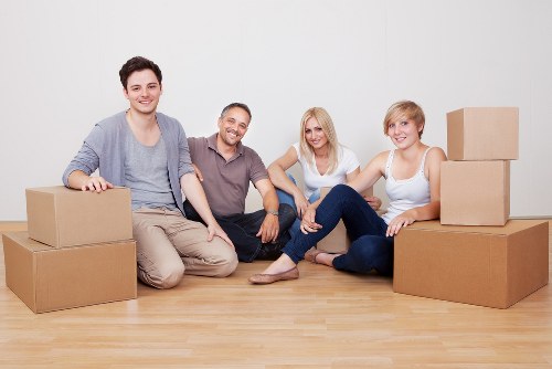 Careful loading of student boxes during a Roehampton move